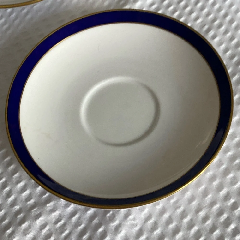 Spode Consul Cobalt Fine Bone China Saucer Set of 3 Y7332